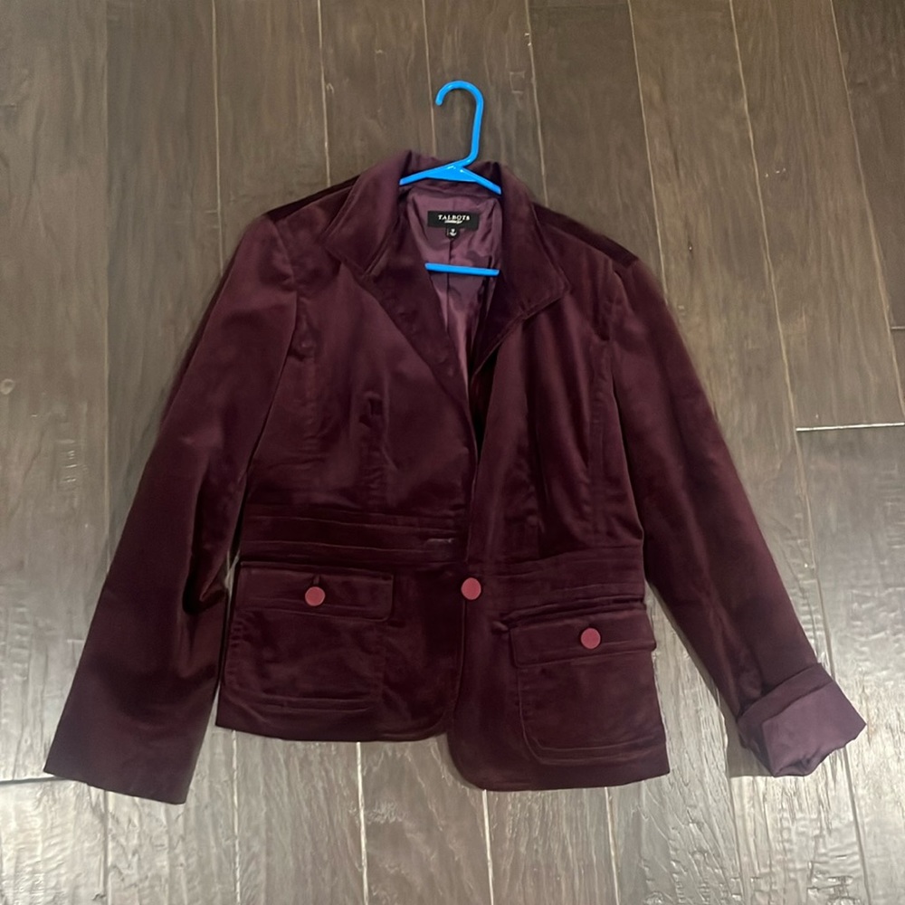 Women’s burgundy TalBots jacket size 12